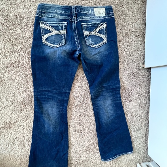 Silver Twisted Distressed Jeans Size 29 - Picture 4 of 10